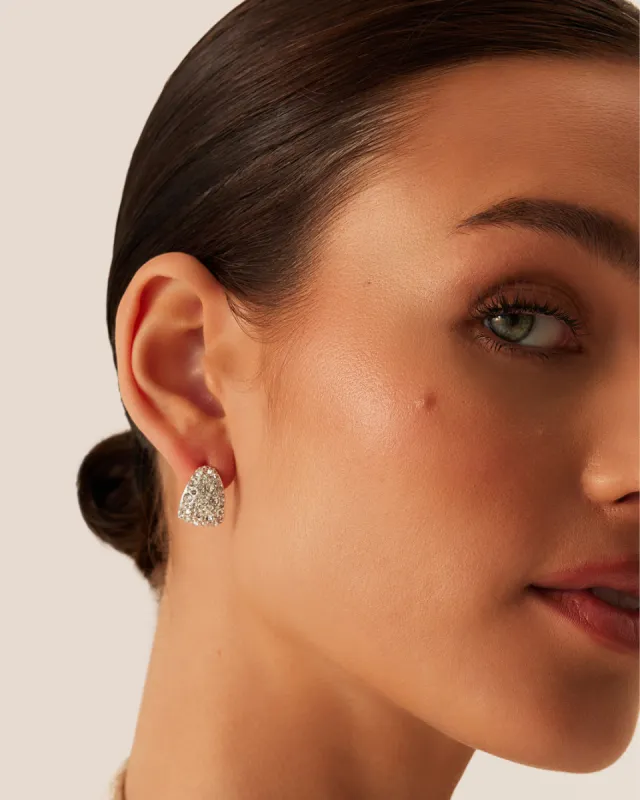 ADELINA EARRING - SILVER-DIAMANTE sold by Billini