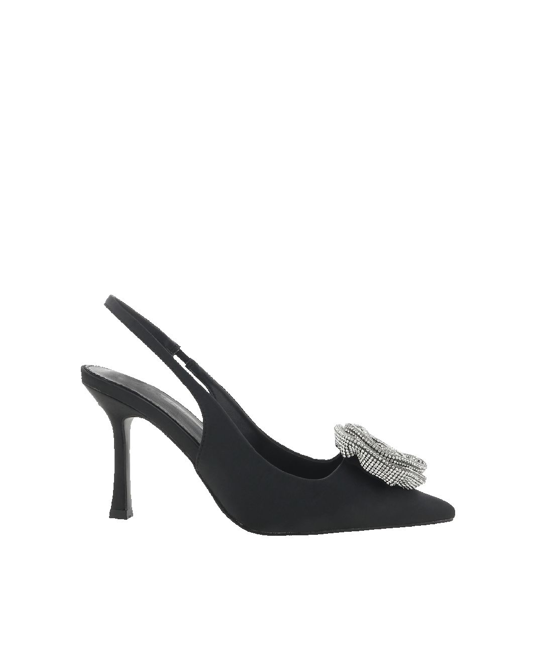 ELYSIA - BLACK SATIN-DIAMANTE sold by Billini