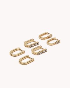GAB GOLD PLATED EARRING 3 PACK - GOLD PLATED 18K sold by Billini