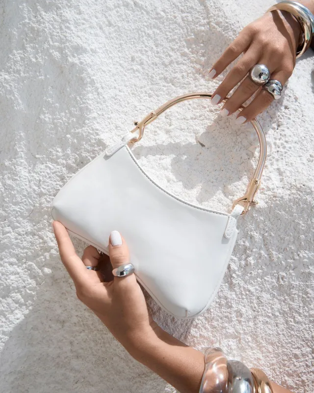 BECCA HANDLE BAG - BONE sold by Billini