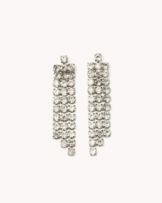 PAMRA EARRING - SILVER DIAMANTE sold by Billini