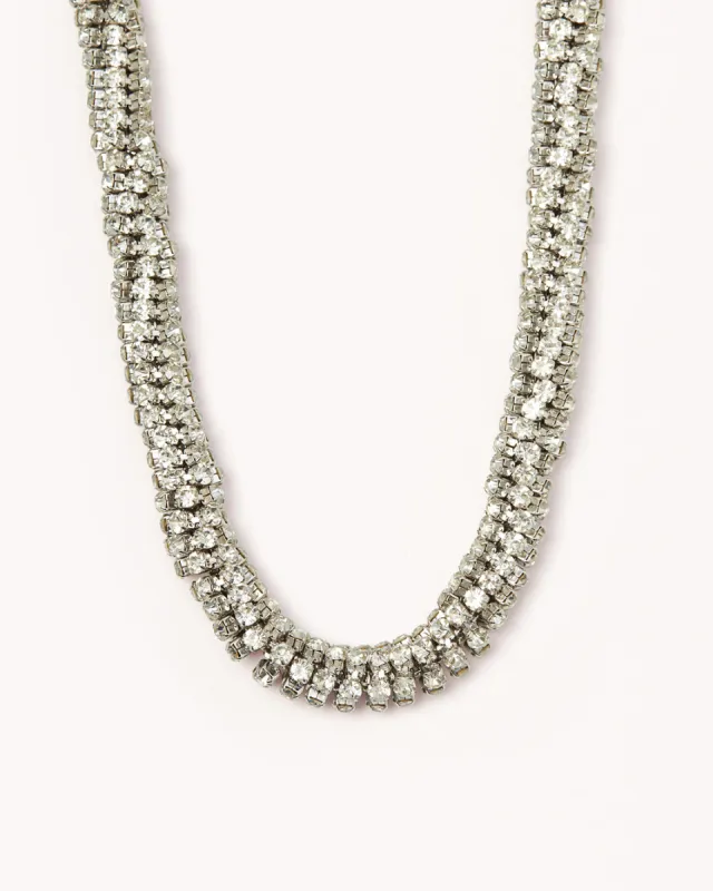 PHOEBE NECKLACE - SILVER DIAMANTE sold by Billini