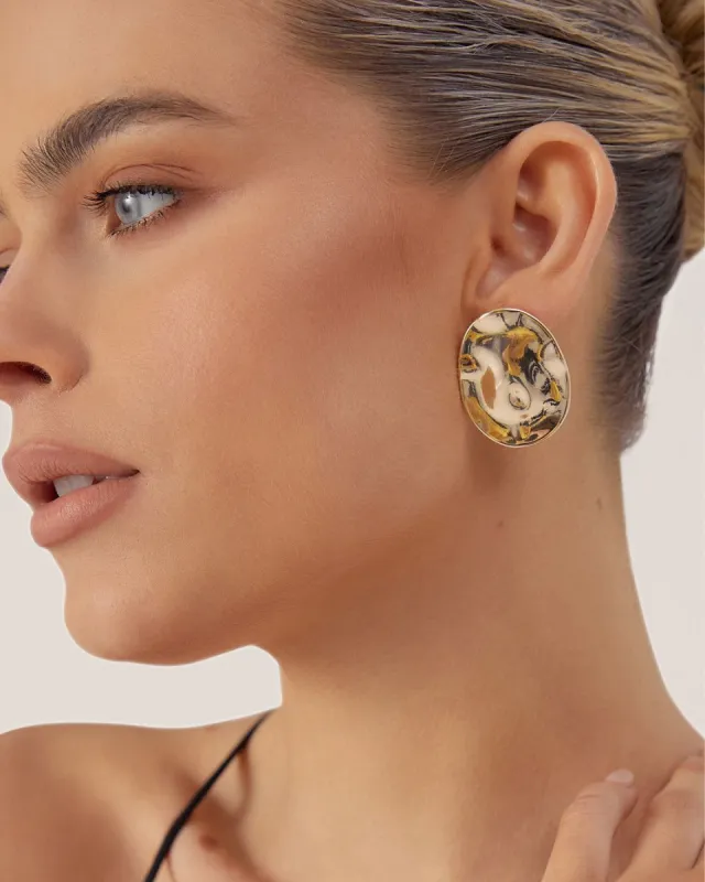 DOMINICA EARRING - GOLD sold by Billini