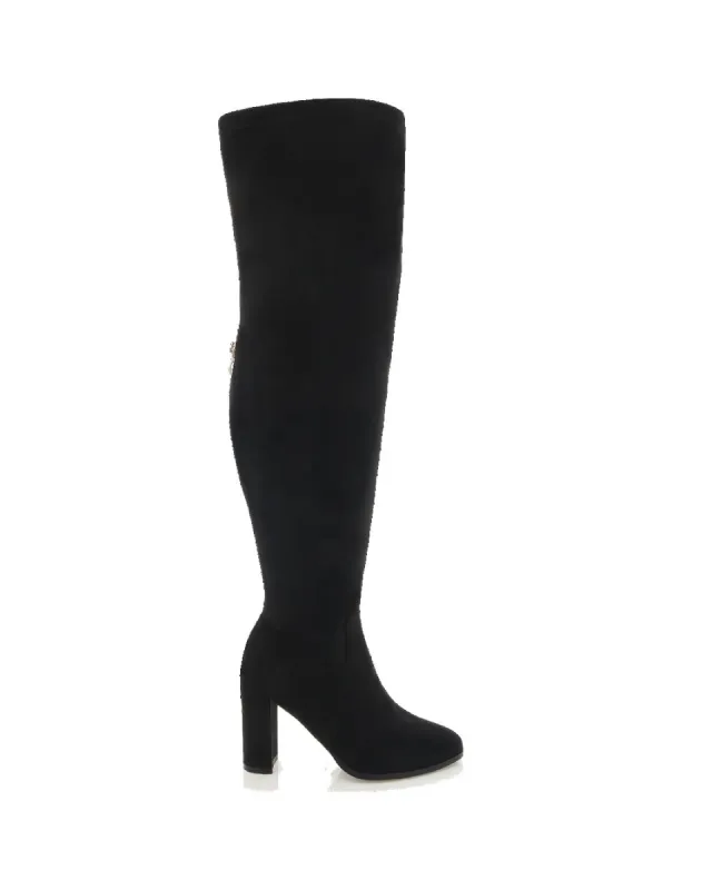 CANNON CURVE - BLACK SUEDE sold by Billini