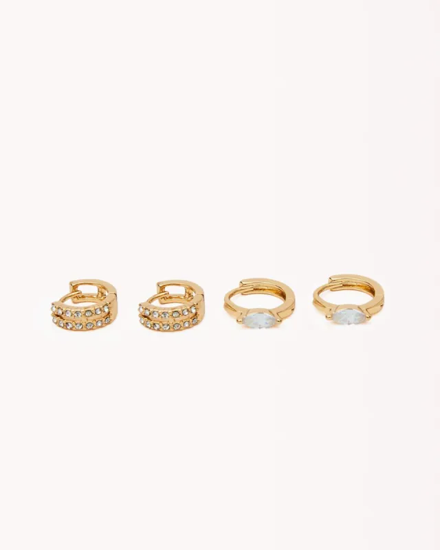 GEN HOOP EARRING PACK - GOLD PLATED 18K sold by Billini