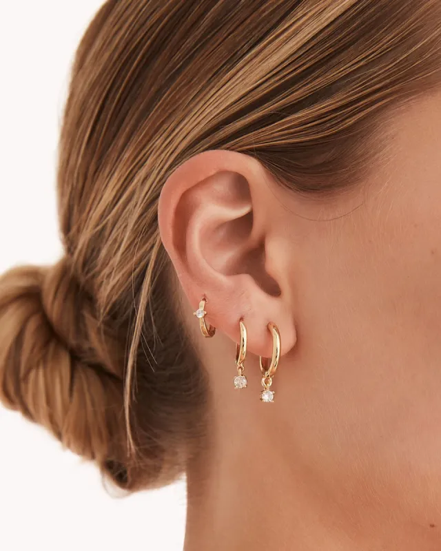 GILDA GOLD PLATED EARRING PACK - GOLD PLATED 18K-DIAMANTE sold by Billini