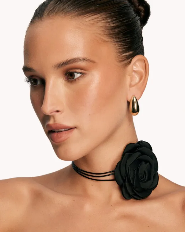 SCARLETT MULTI WEAR CHOKER - BLACK SATIN sold by Billini