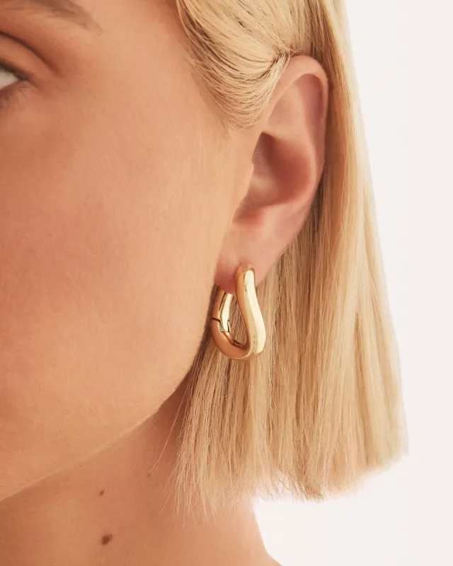 MABA TWIST EARRING - GOLD made by Billini