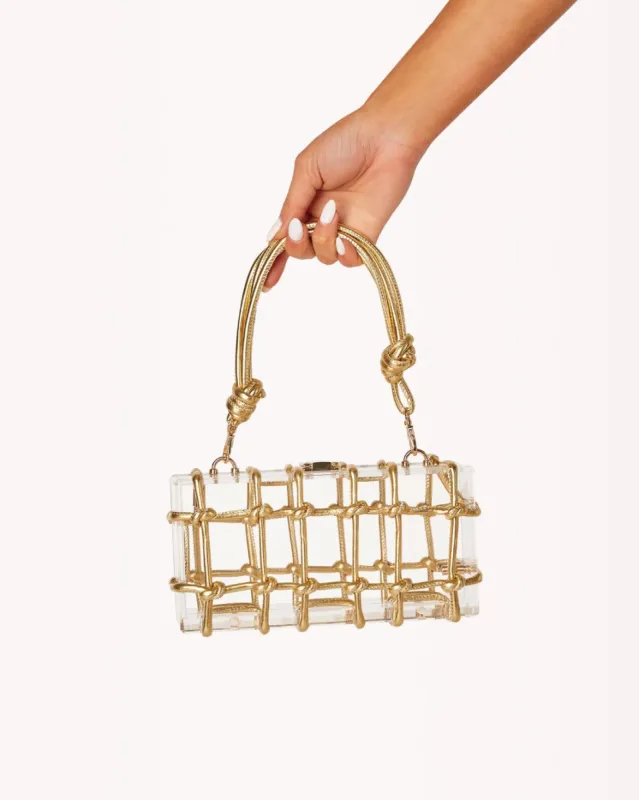 BILLY CLUTCH BAG - GOLD-CLEAR sold by Billini