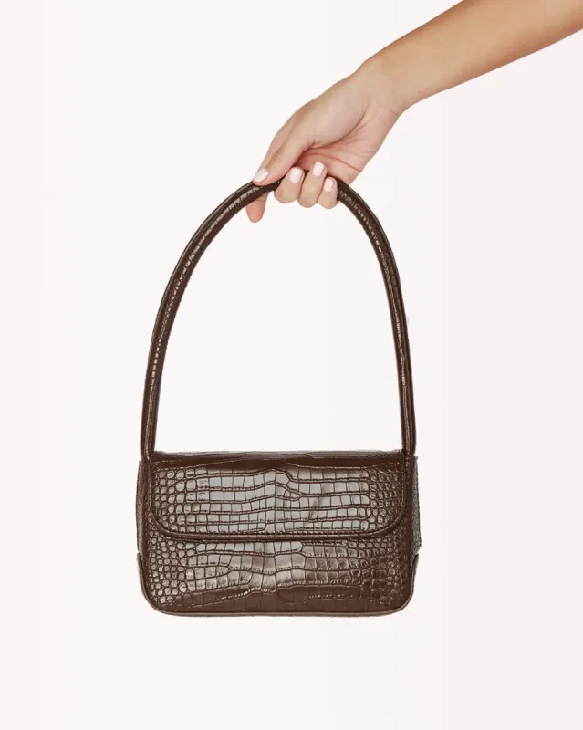 IZALIA SHOULDER BAG - DARK CHOCOLATE CROC sold by Billini