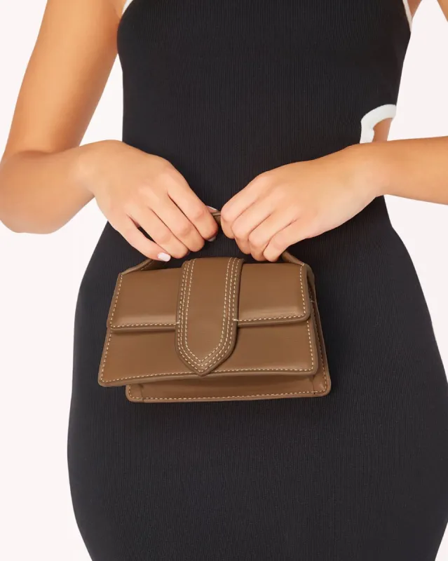 ZITA HANDLE BAG - TAUPE sold by Billini