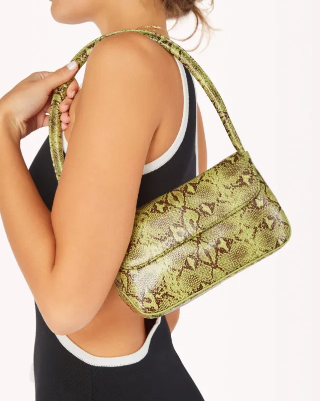 IZALIA SHOULDER BAG - MATCHA SNAKE sold by Billini