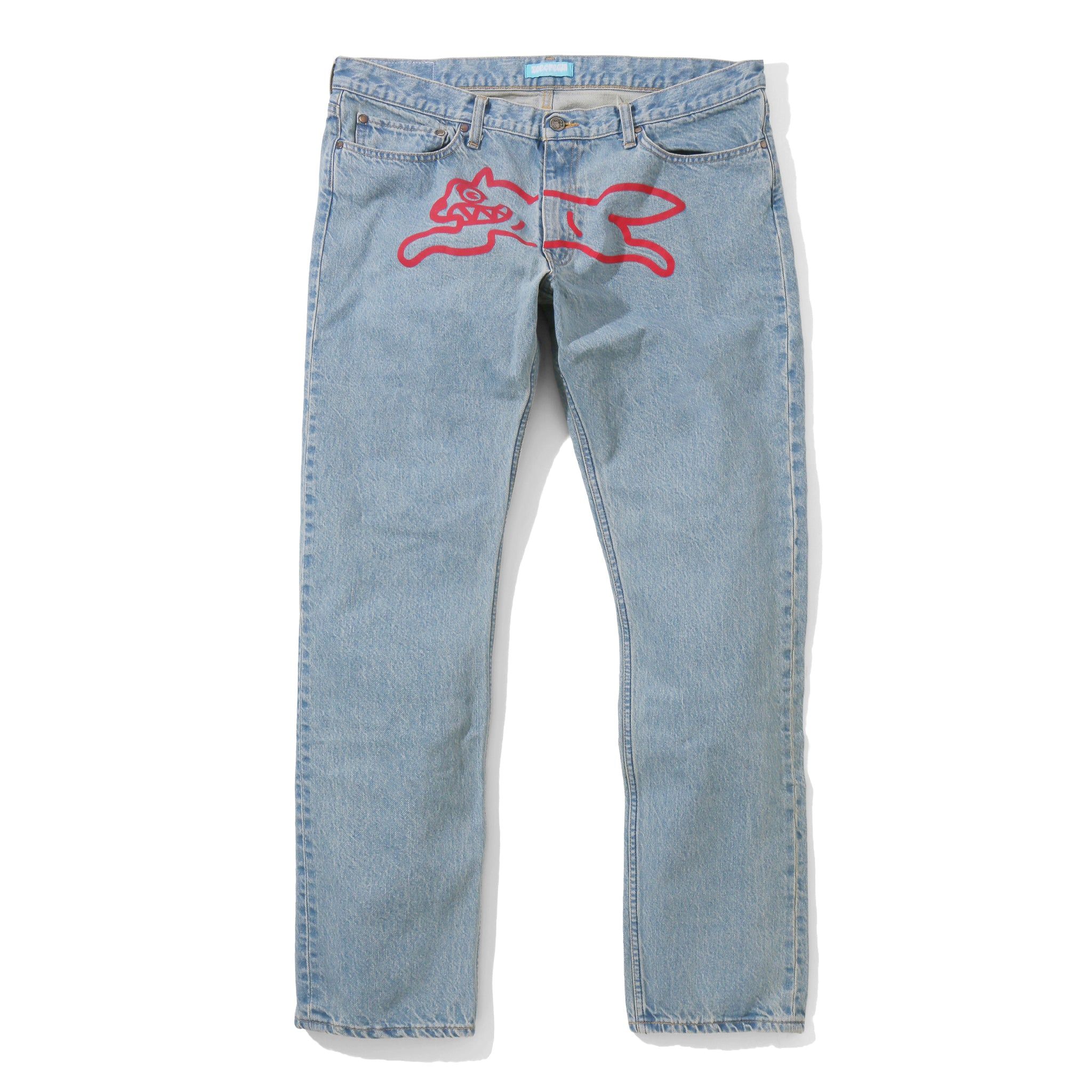 RUNNING DOG DAMAGED DENIM PANTS sold by Billionaire Boys Club