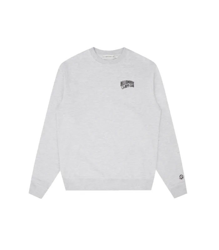 SMALL ARCH LOGO CREWNECK - HEATHER ASH sold by Billionaire Boys Club