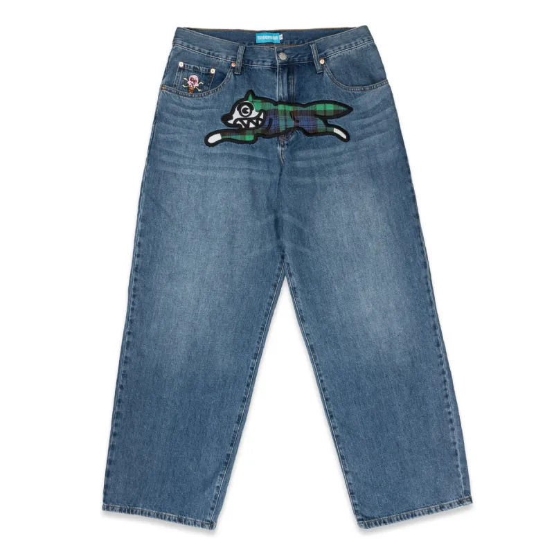 PLAID RUNNING DOG WIDE LEG DENIM made by Billionaire Boys Club