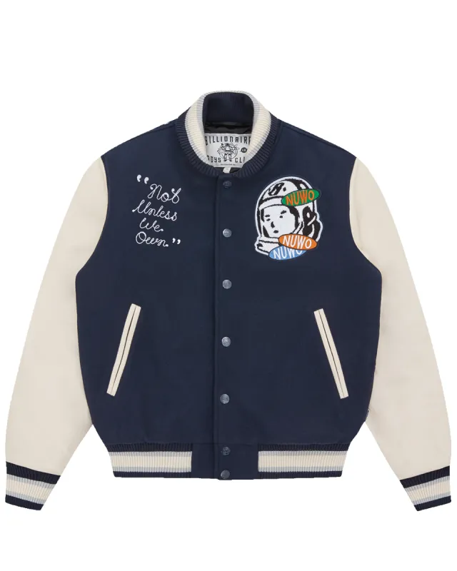 BBC X Nuwo Leather Sleeve Varsity Jacket sold by Billionaire Boys Club