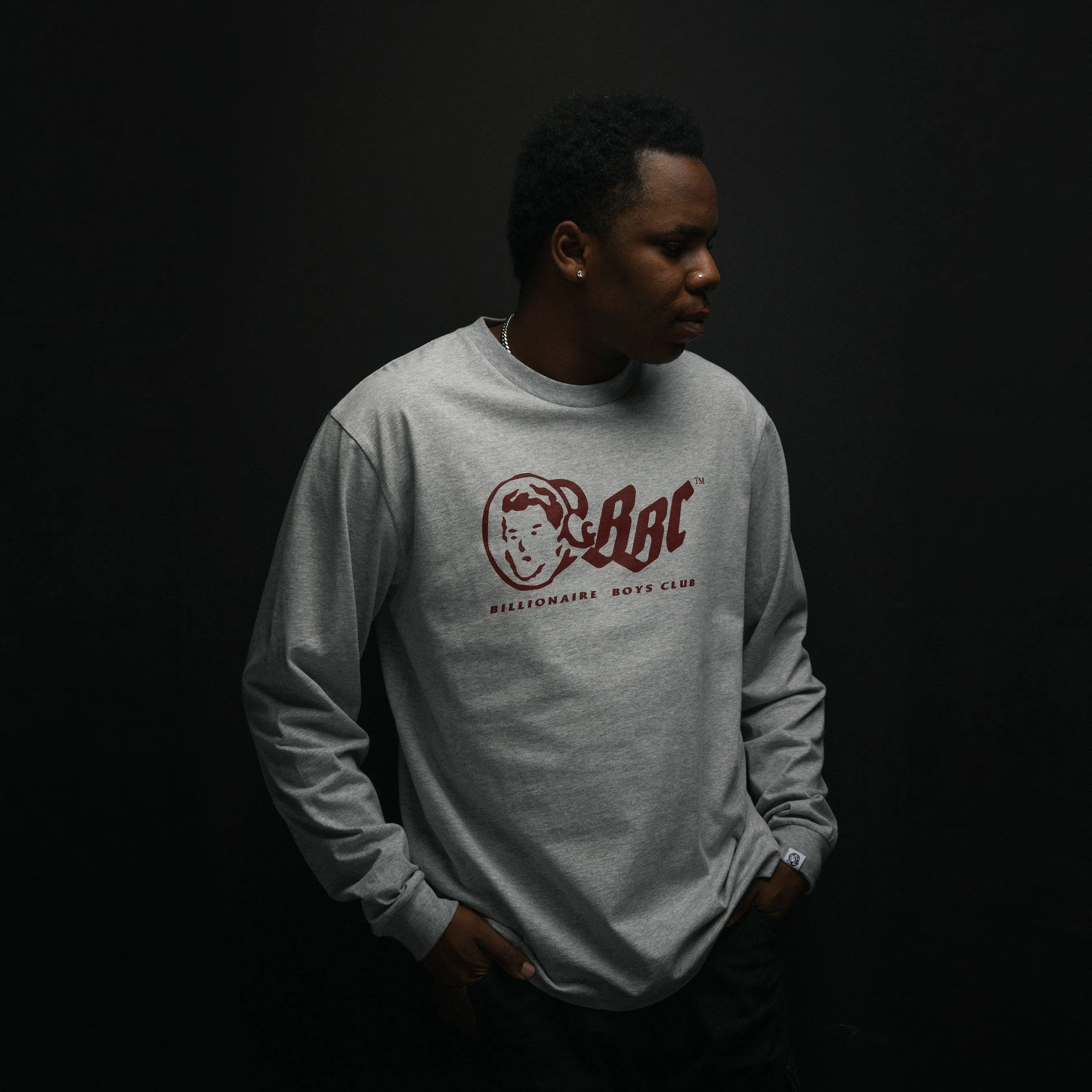 OG Logo LS Tee Burgundy sold by Billionaire Boys Club product image thumbnail 3