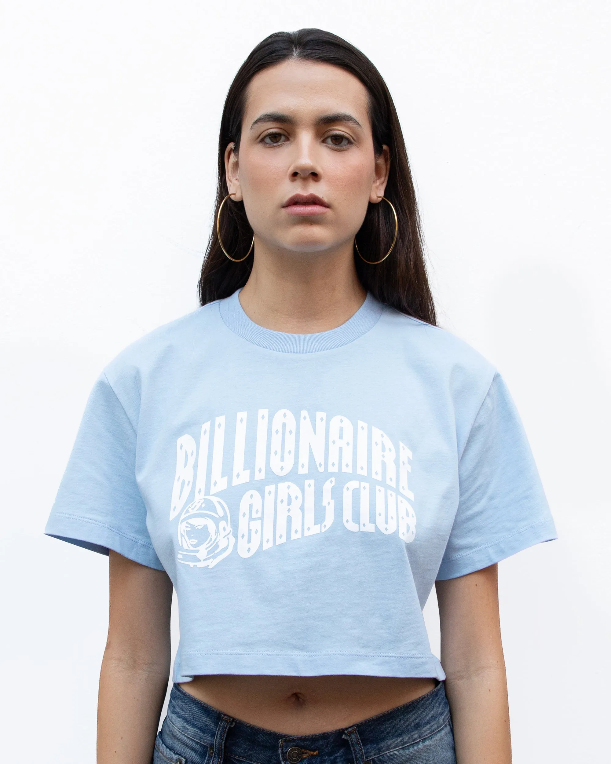 Womens Classic Curve Logo Cropped Tee sold by Billionaire Boys Club product image thumbnail 3