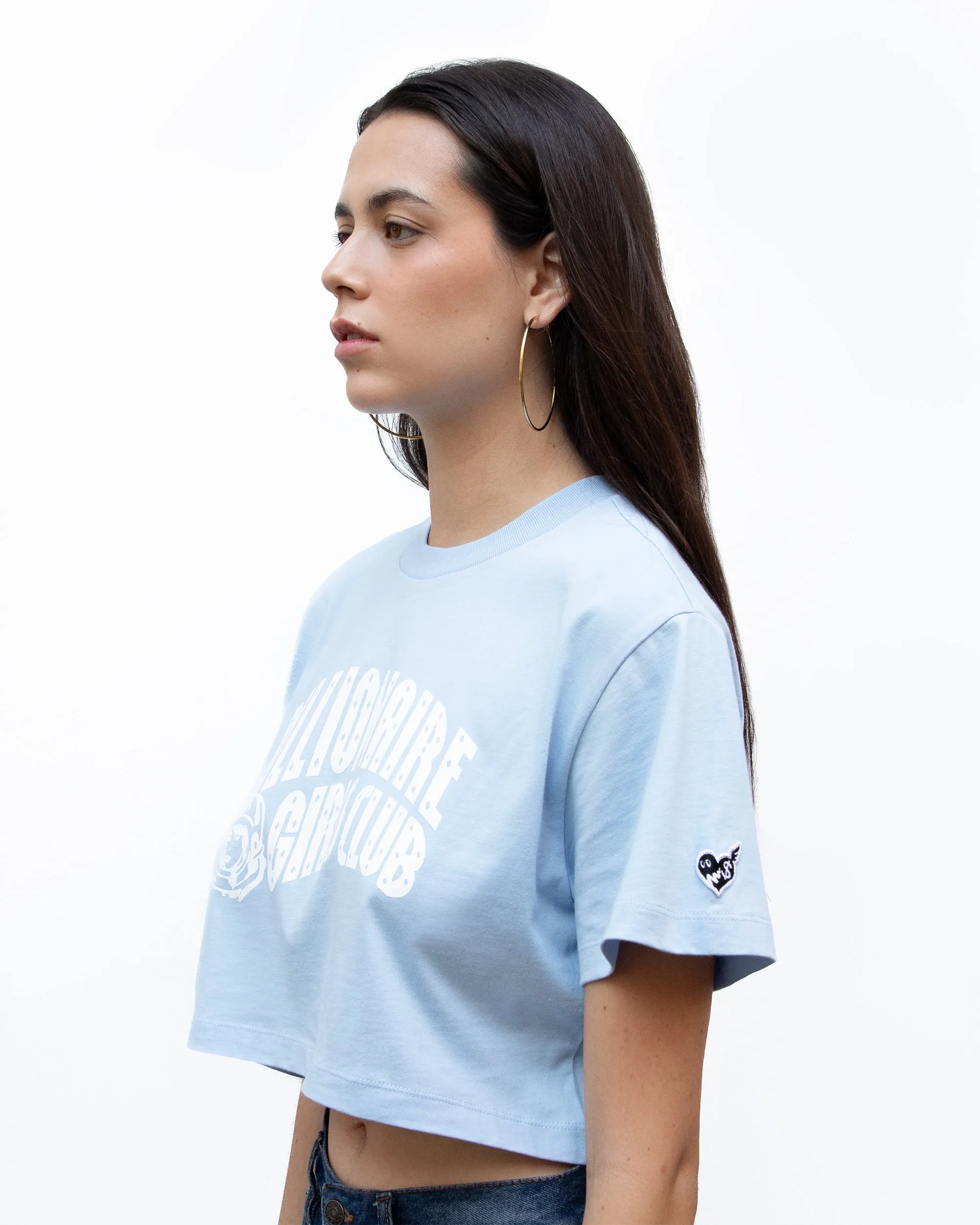 Womens Classic Curve Logo Cropped Tee sold by Billionaire Boys Club product image thumbnail 4