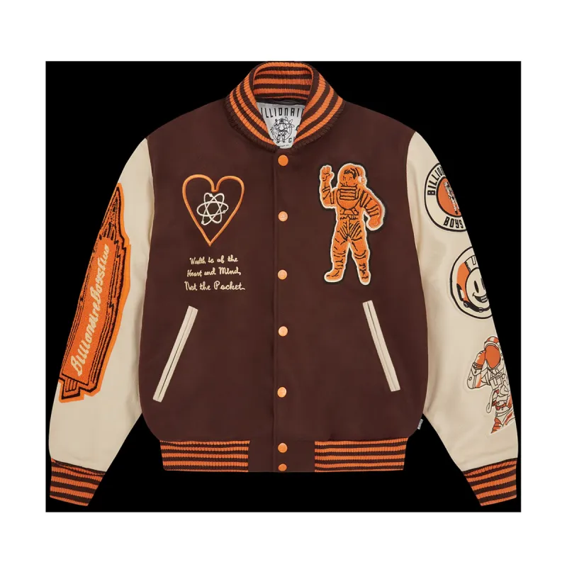 LEATHER SLEEVE GALAXY VARSITY JACKET sold by Billionaire Boys Club