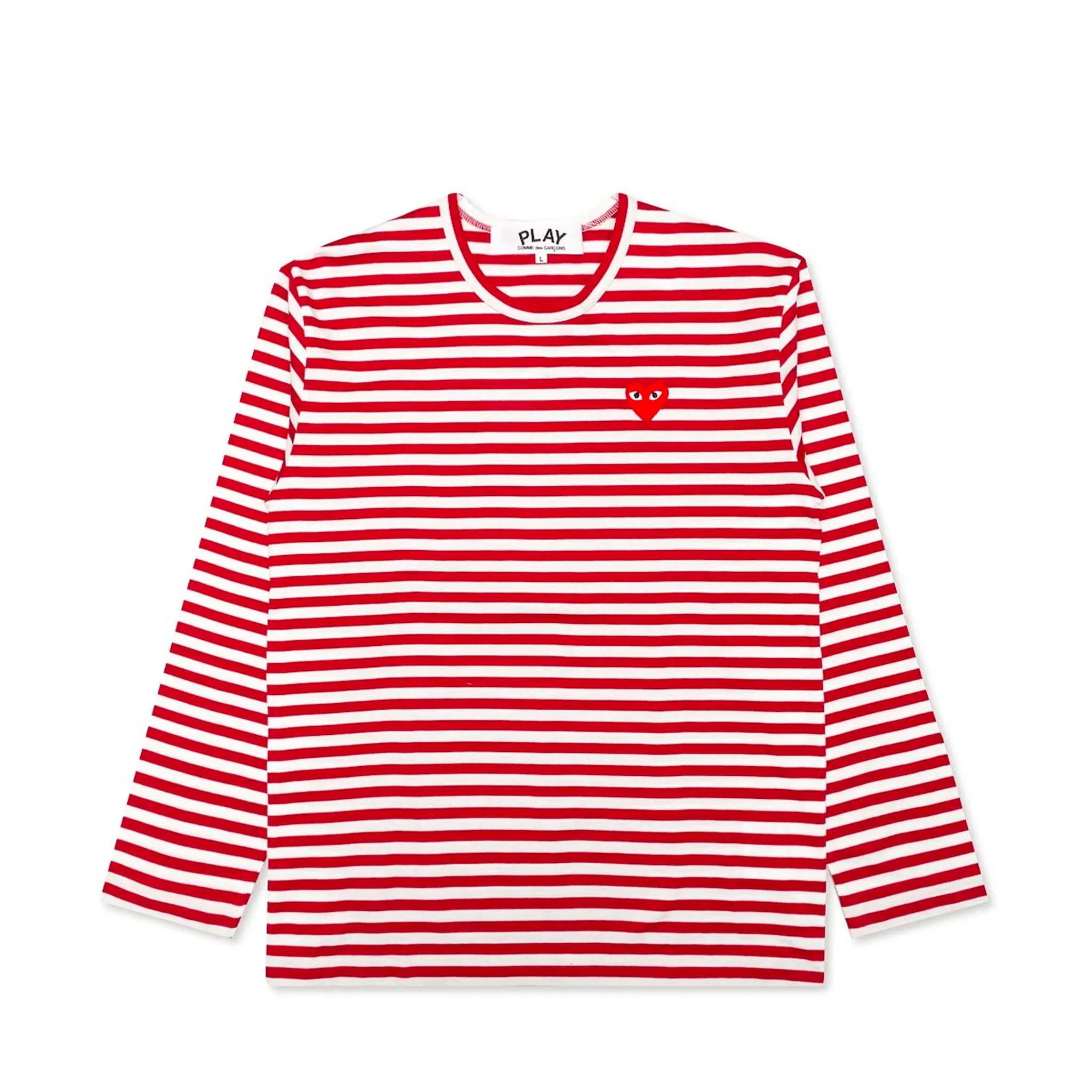 STRIPED LONG SLEEVE T-SHIRT WITH SMALL RED HEART sold by Billionaire Boys Club product image thumbnail 3