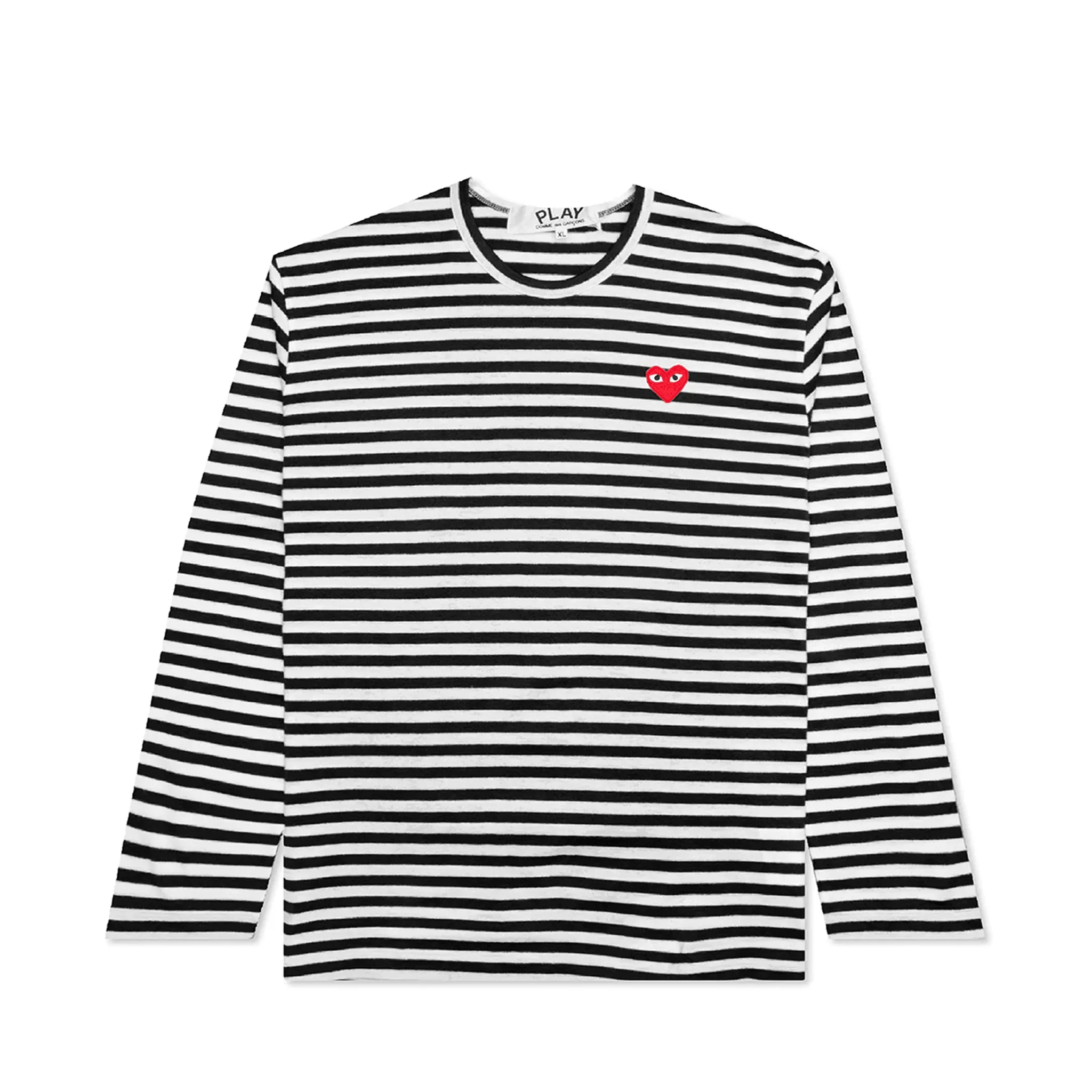 STRIPED LONG SLEEVE T-SHIRT WITH SMALL RED HEART sold by Billionaire Boys Club product image thumbnail 4