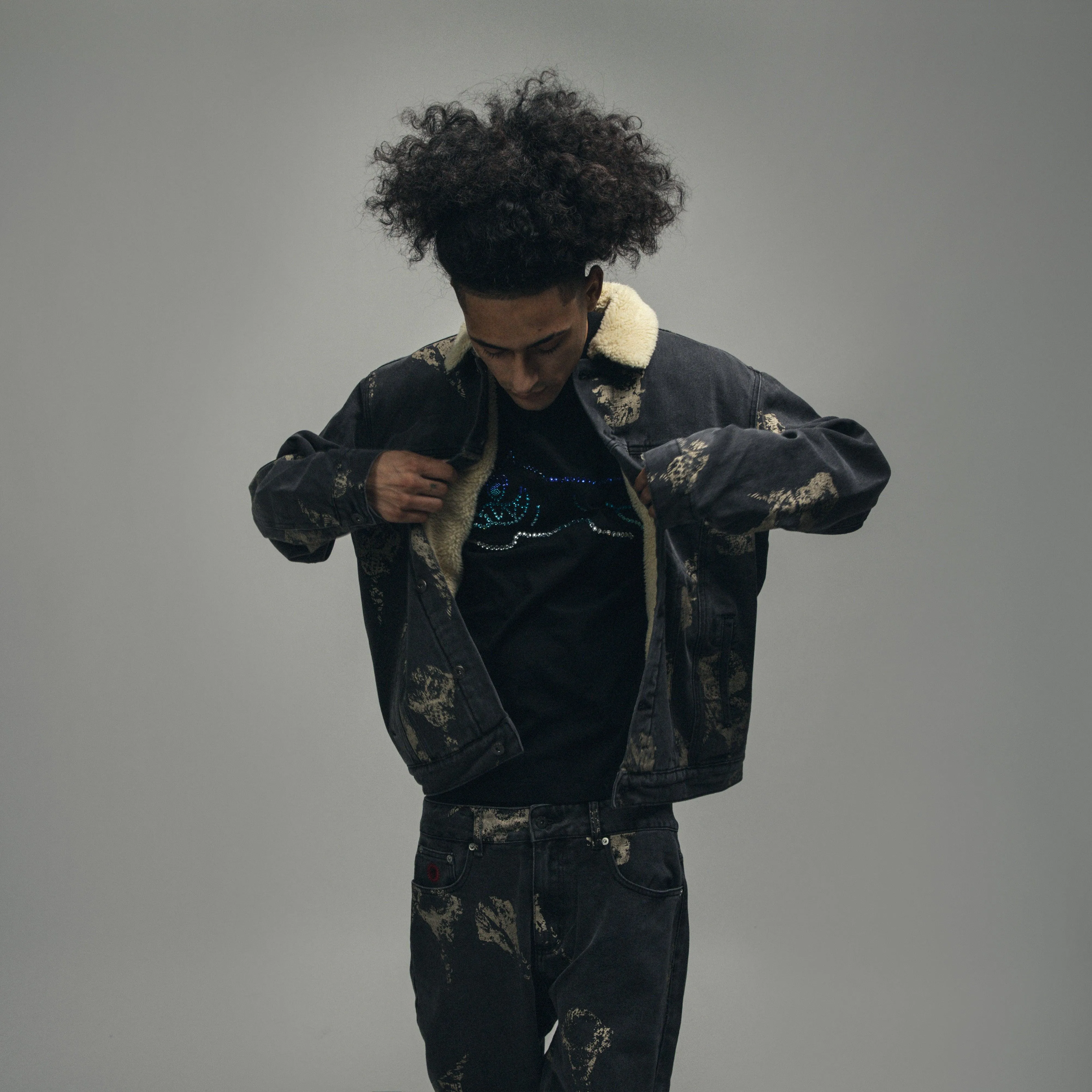 SHERPA COLLAR DENIM JACKET sold by Billionaire Boys Club product image thumbnail 2