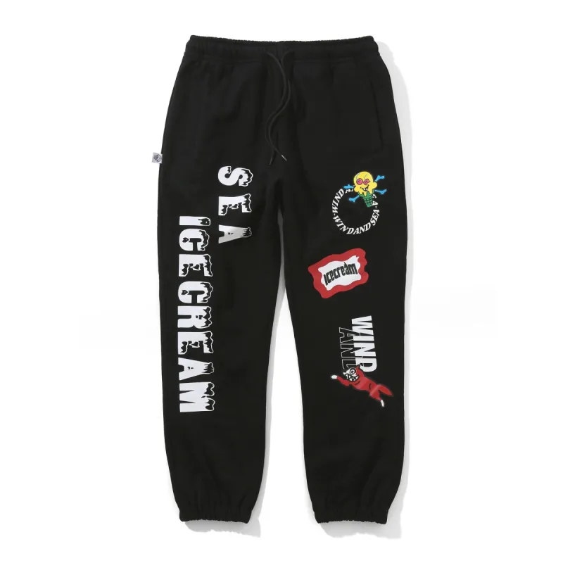 ICECREAM x WIND & SEA COTTON SWEATPANTS made by Billionaire Boys Club