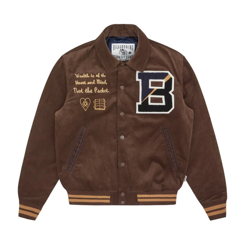 CORDUROY COLLARED VARSITY JACKET sold by Billionaire Boys Club