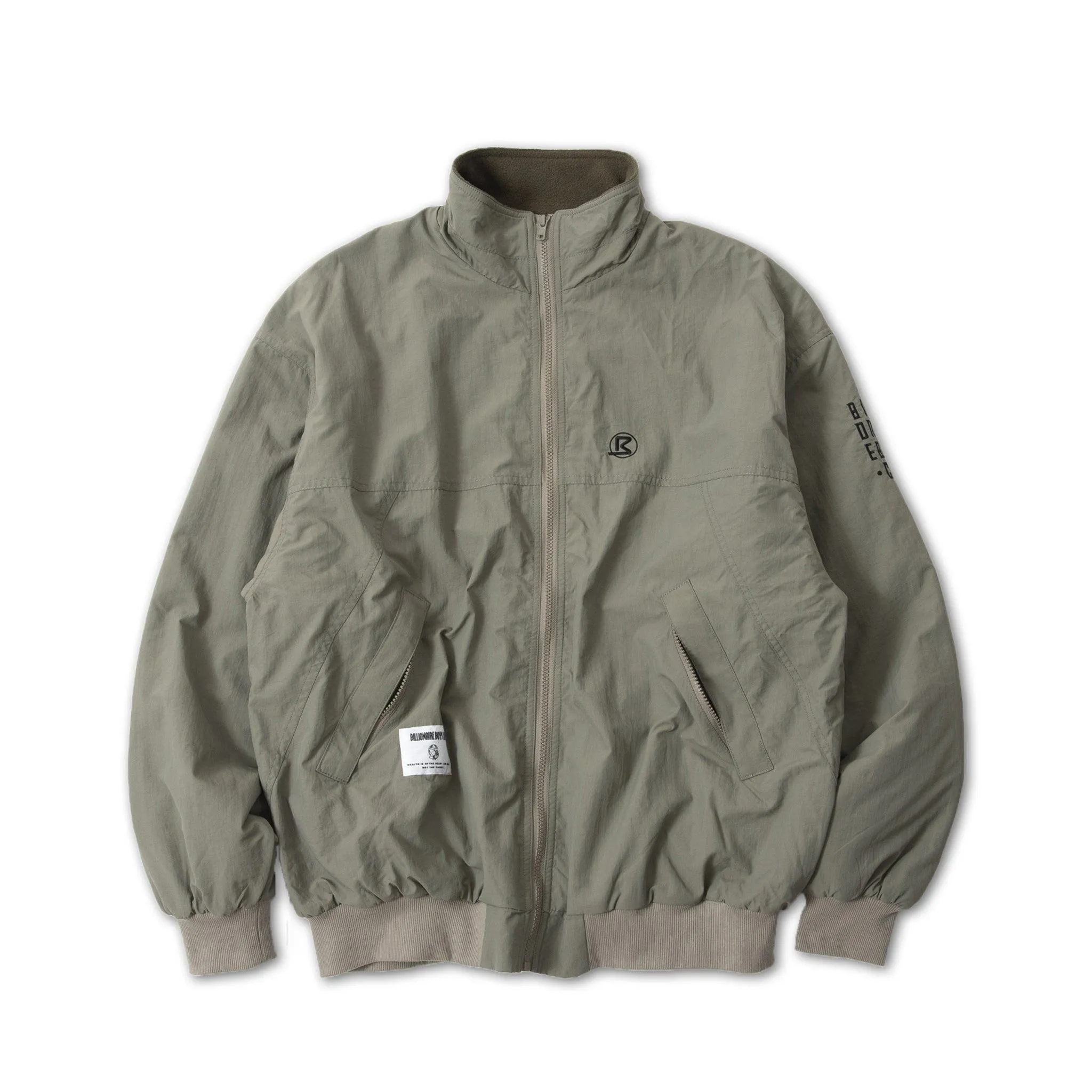 EMBROIDERED LOGO FLEECE LINED NYLON JACKET sold by Billionaire Boys Club