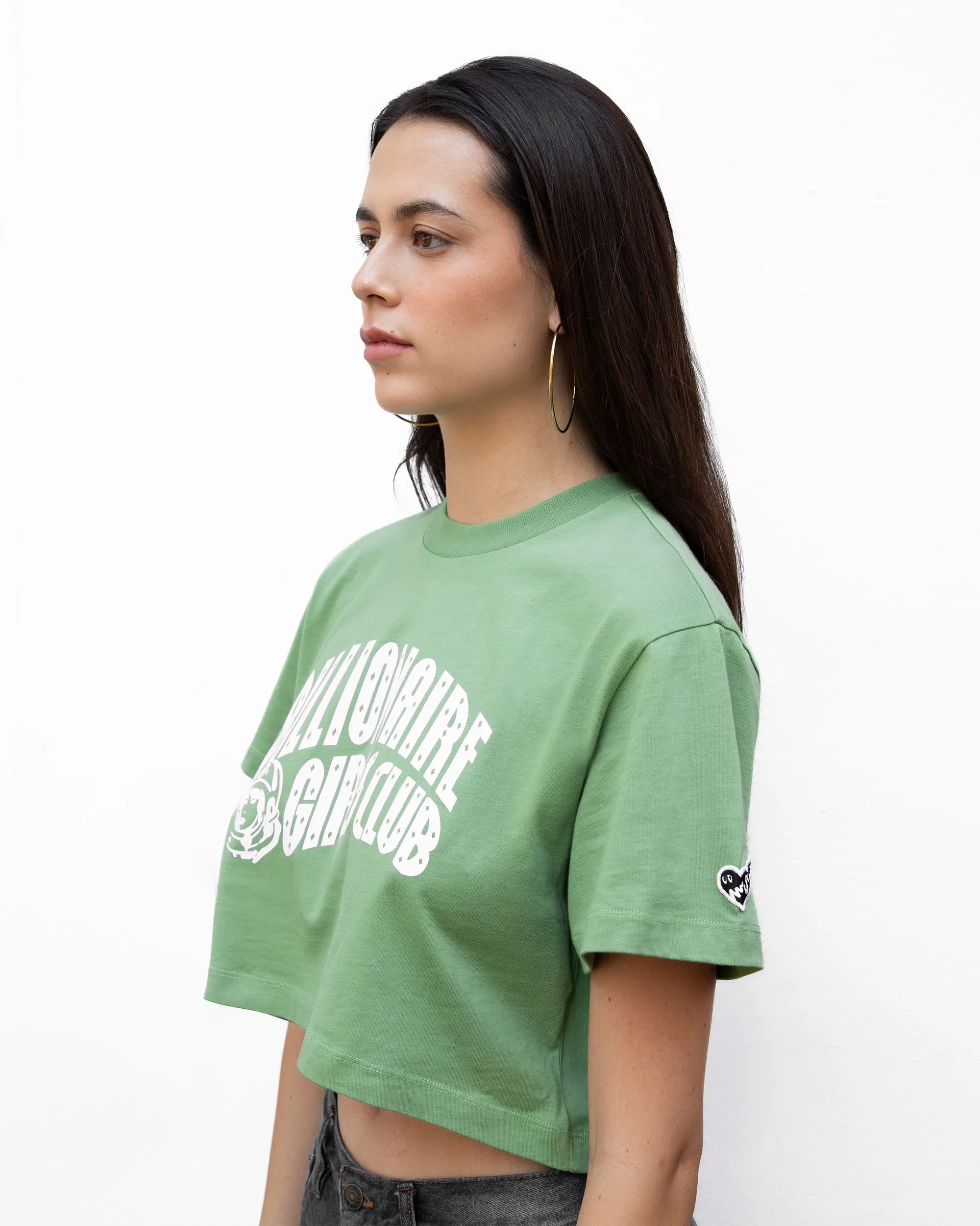 Womens Classic Curve Logo Cropped Tee sold by Billionaire Boys Club product image thumbnail 4