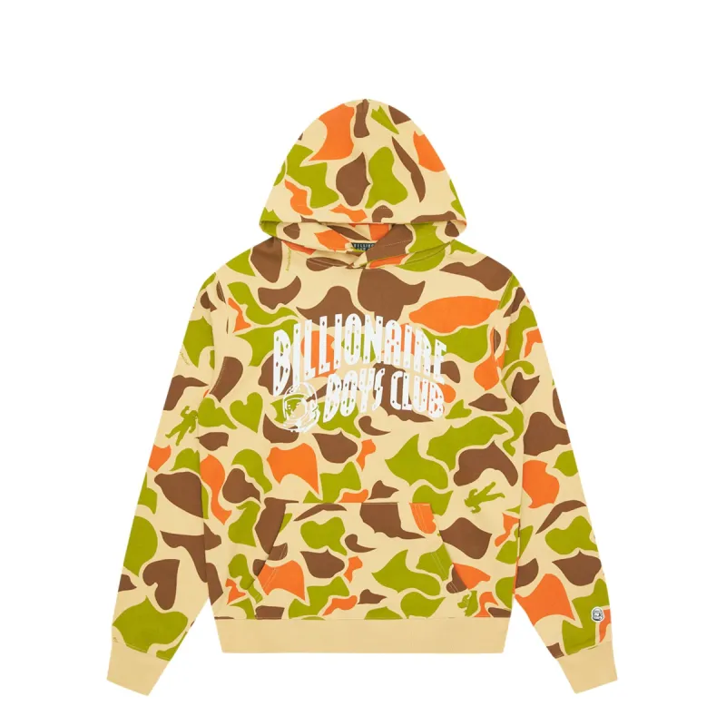 A/O CAMO PRINT ARCH LOGO POPOVER HOOD sold by Billionaire Boys Club