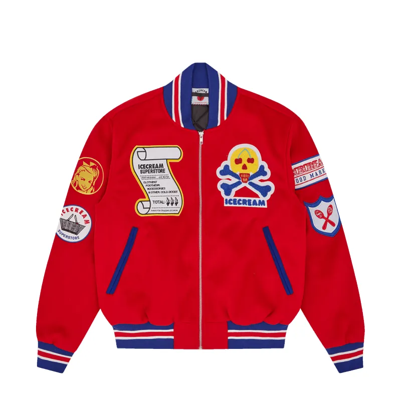 ICECREAM SUPPLIES VARSITY JACKET sold by Billionaire Boys Club