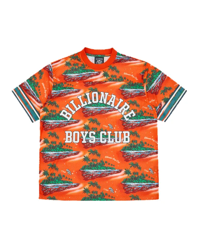 Tropical Island Print Football Top sold by Billionaire Boys Club
