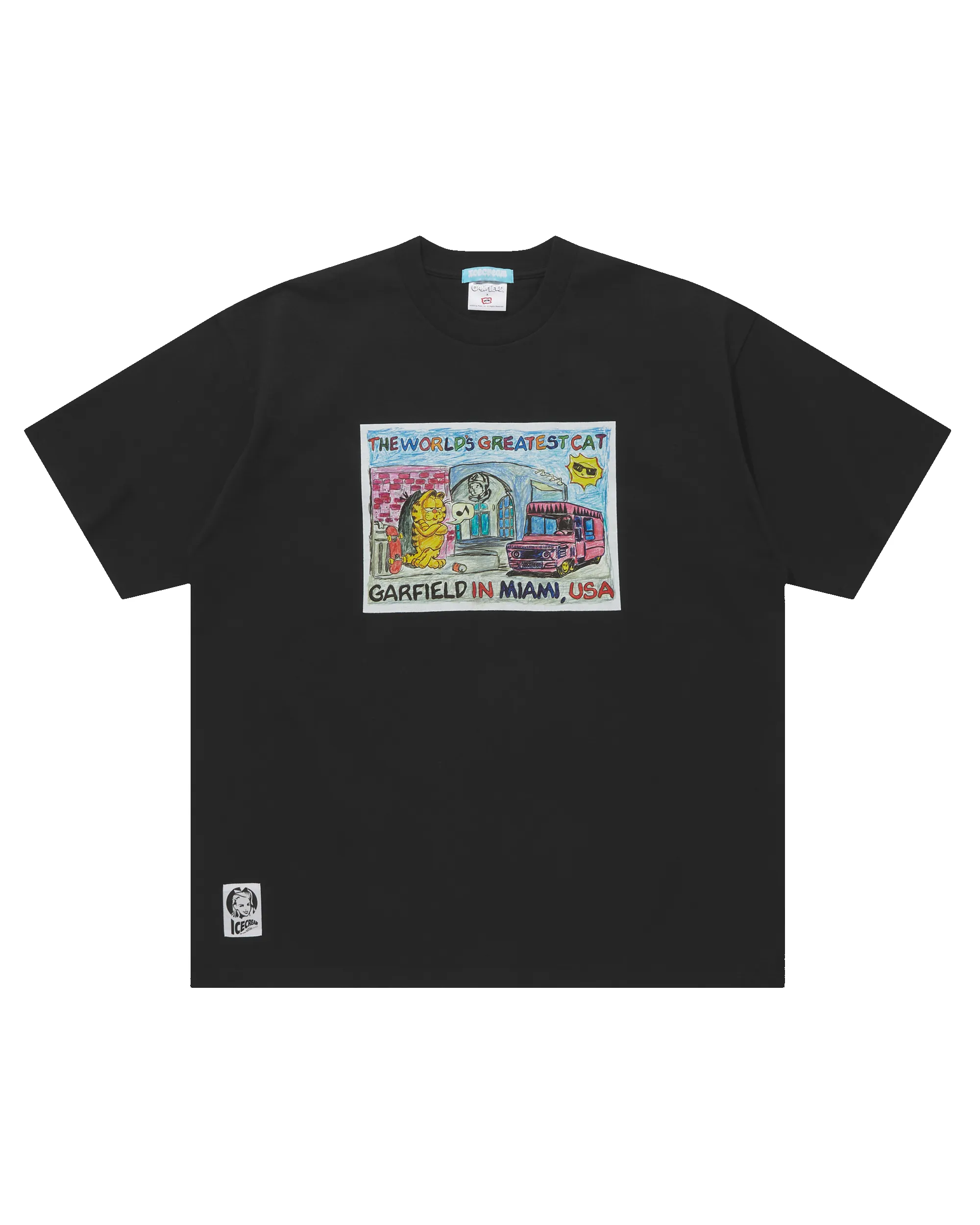 ICECREAM x Garfield Cotton T-Shirt Miami sold by Billionaire Boys Club