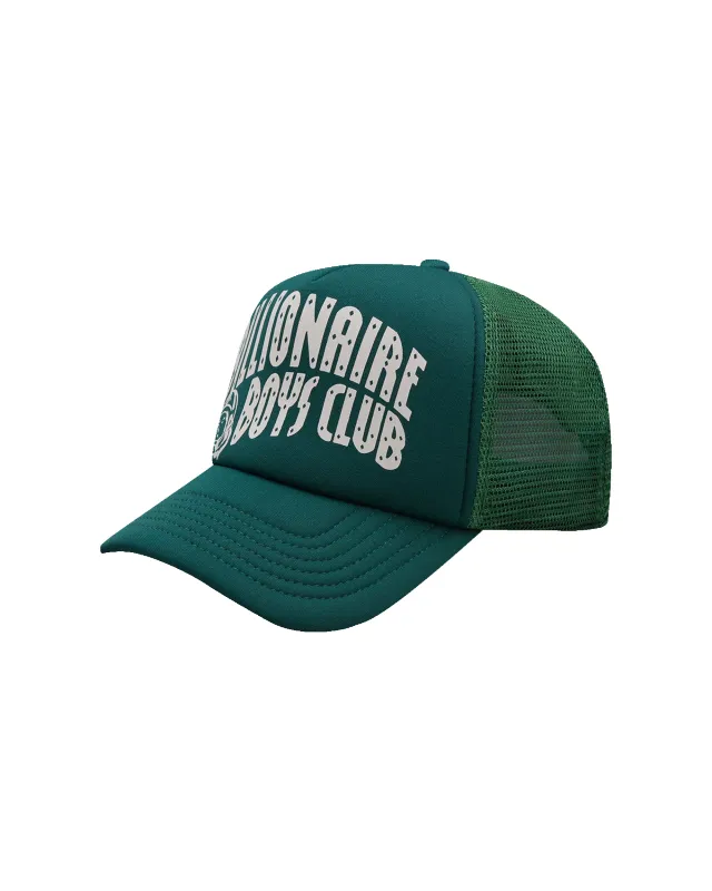 COVERNATのArch Logo Vintage Applique Trucker Cap MUSINSA | COVERNAT [Cozy Fit] Arch Logo Vintage Applique