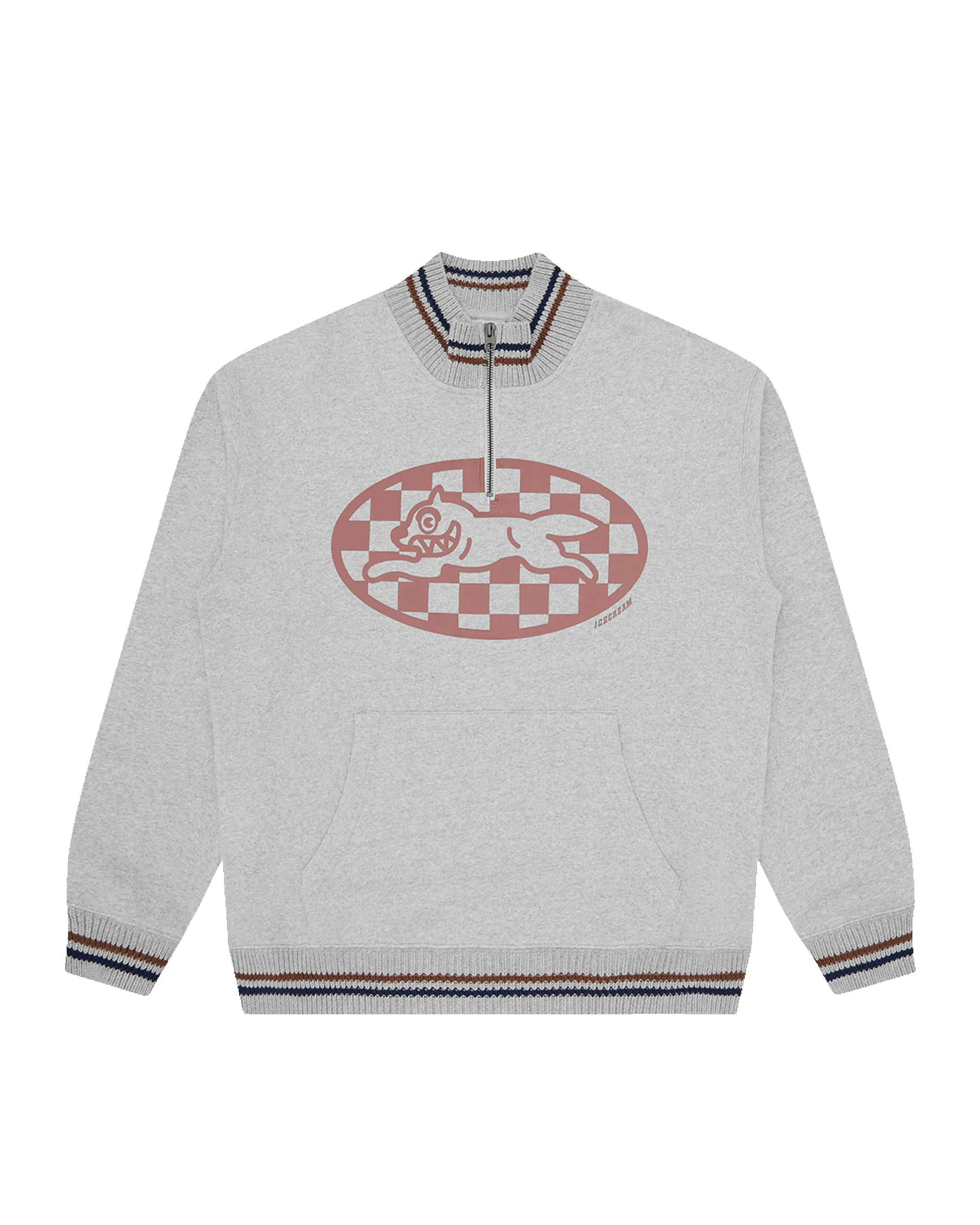 Checker Running Dog Quarter Zip sold by Billionaire Boys Club