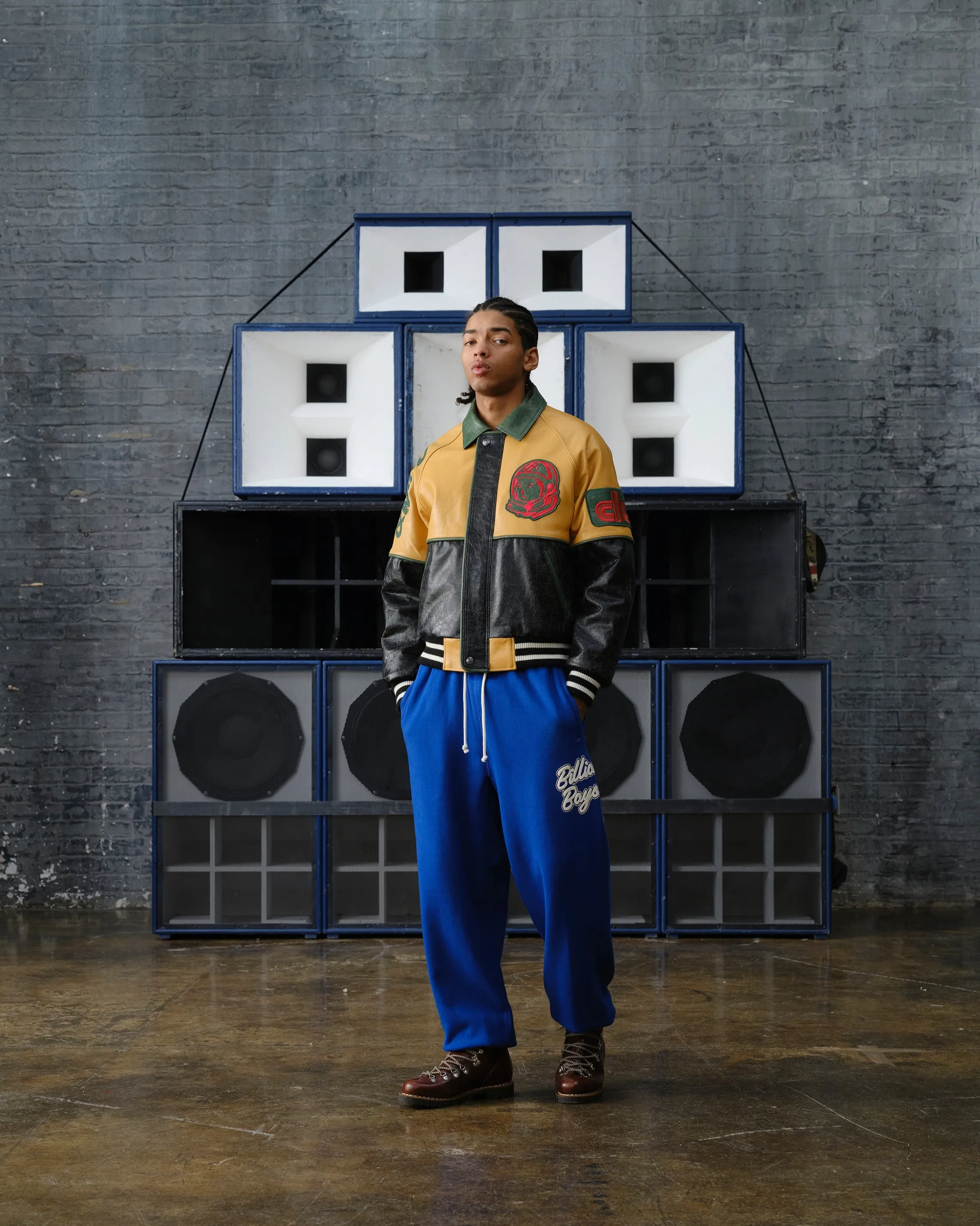 Club Cracked Leather Varsity Jacket sold by Billionaire Boys Club product image thumbnail 2