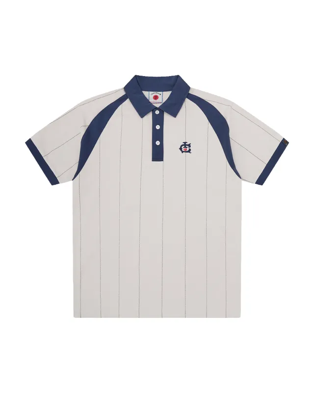 Raglan Pinstripe Polo Shirt made by Billionaire Boys Club