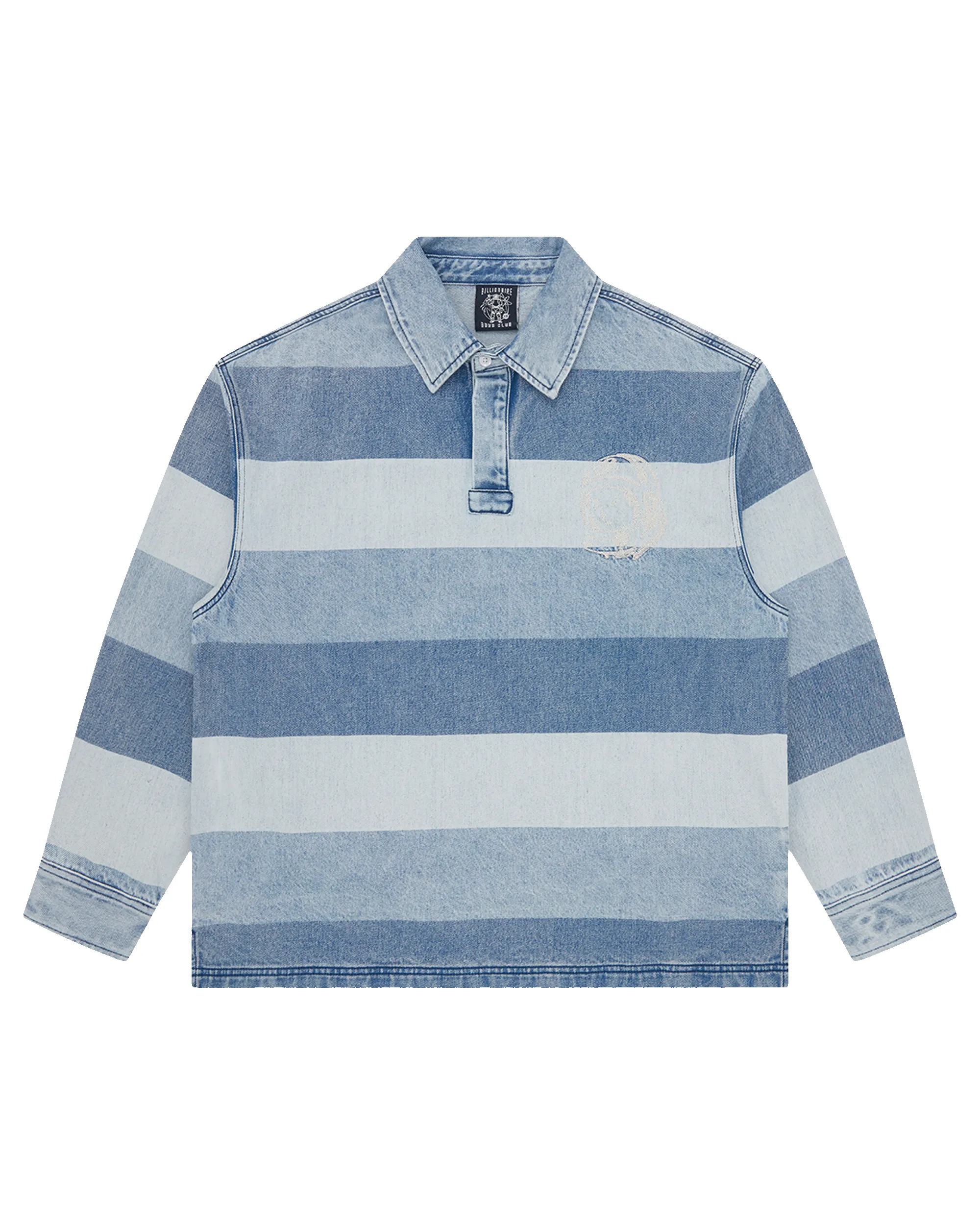 Script Denim Long Sleeve Rugby Shirt sold by Billionaire Boys Club