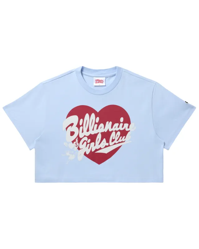 Womens Script Heart Cropped Tee sold by Billionaire Boys Club