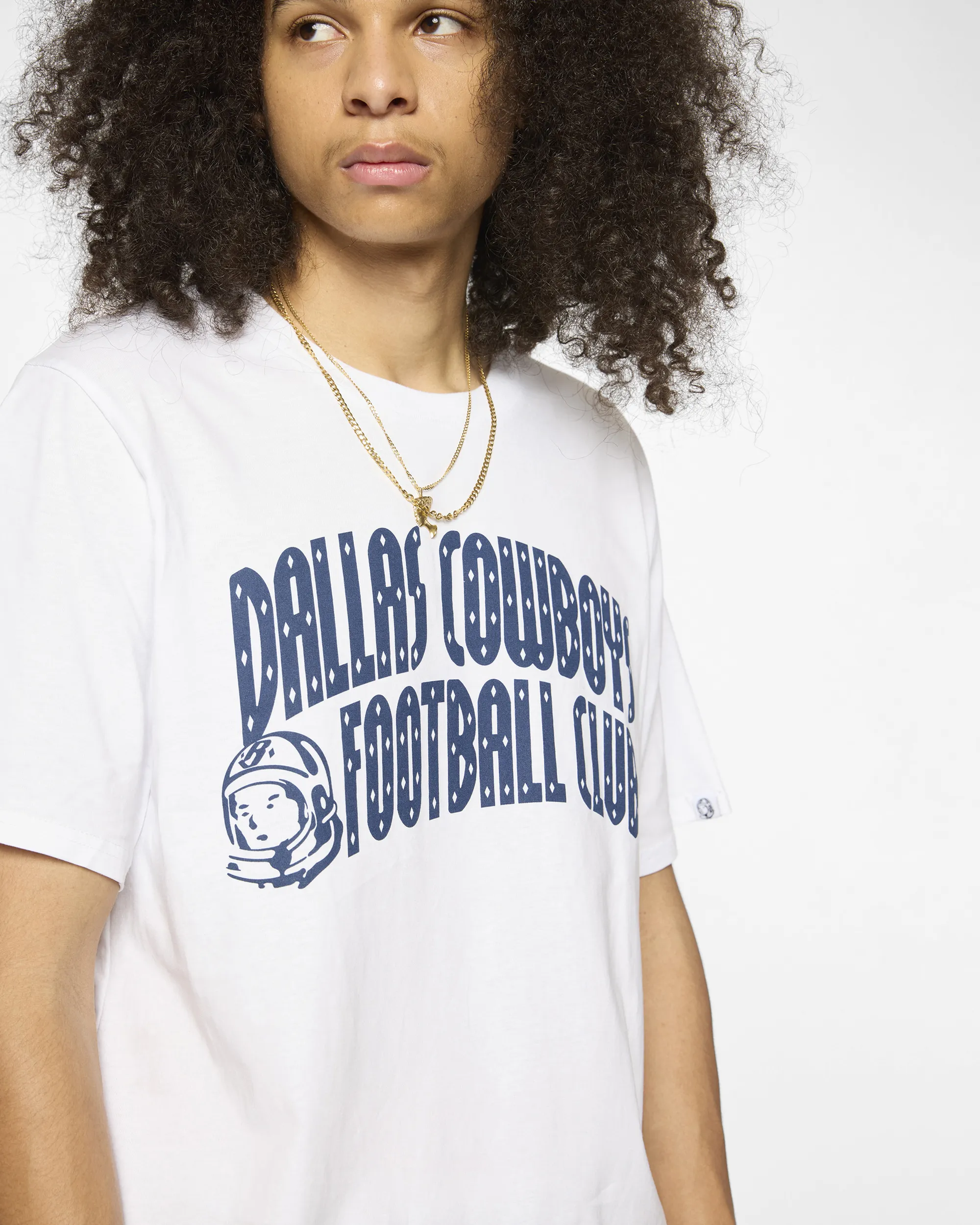 Dallas Cowboys Curve Logo SS White Tee sold by Billionaire Boys Club product image thumbnail 5