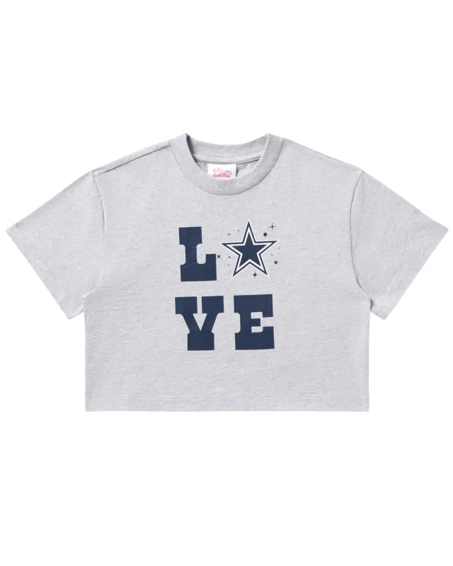 Womens Dallas Cowboys Cropped Tee made by Billionaire Boys Club