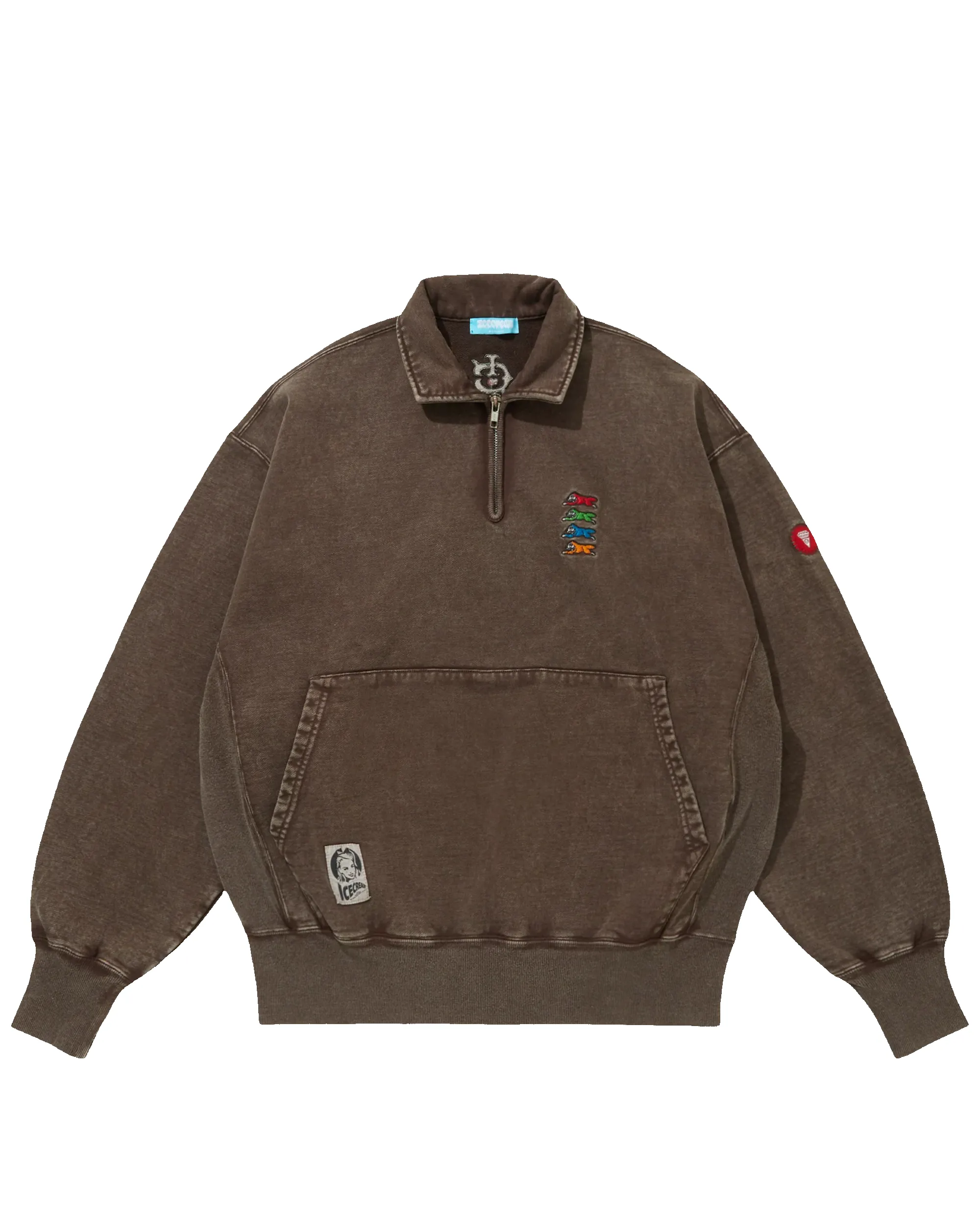 Emboridered Logo Damaged Half Zip Sweatshirt sold by Billionaire Boys Club