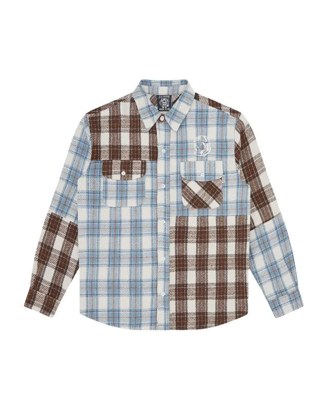 Arch Logo Patchwork Check Shirt made by Billionaire Boys Club