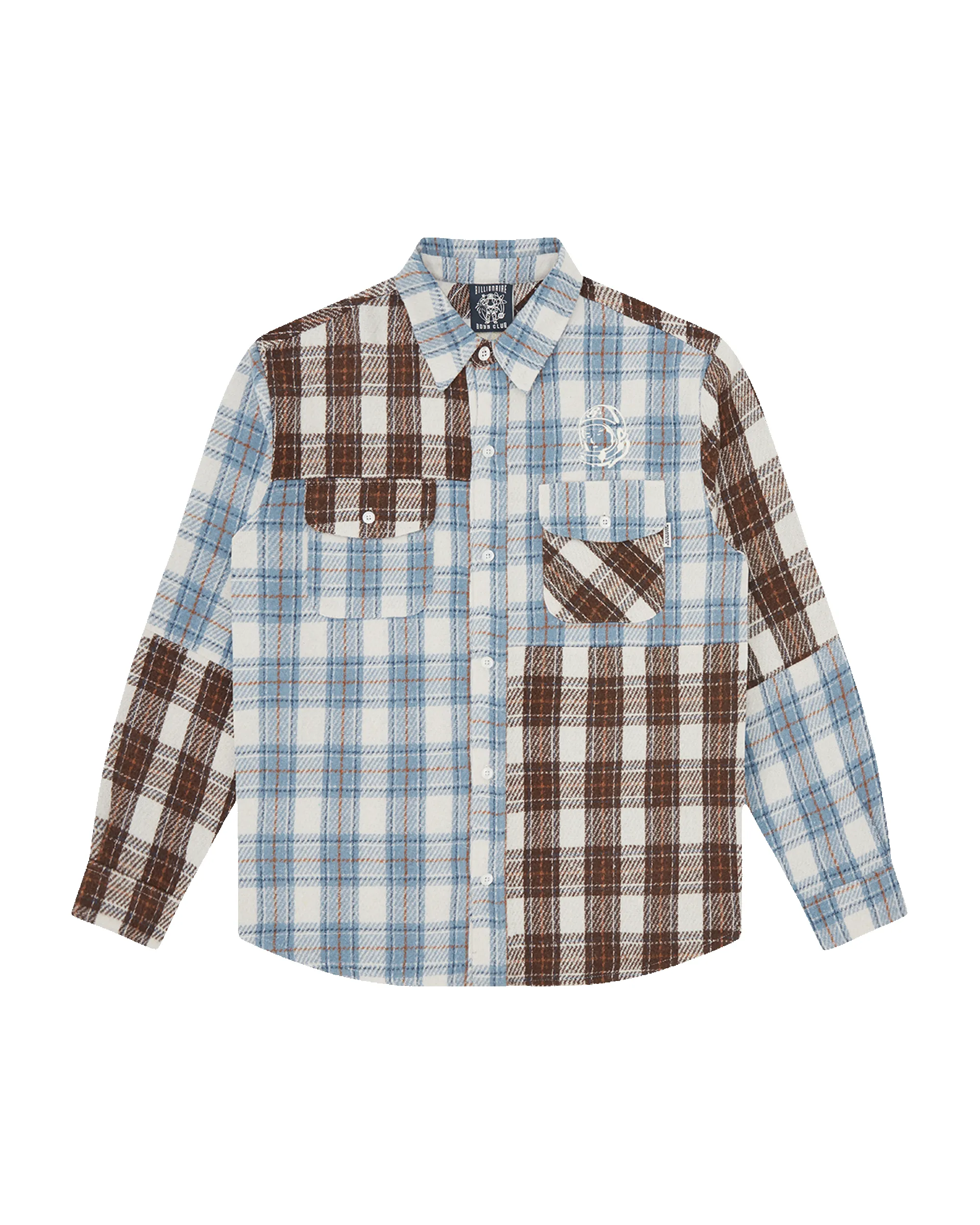 Arch Logo Patchwork Check Shirt sold by Billionaire Boys Club