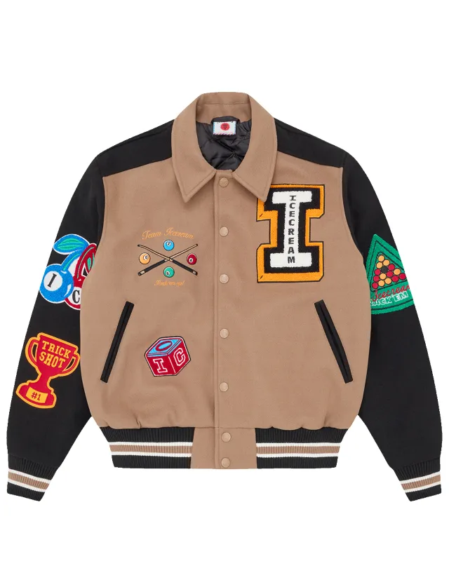 Trick Shot Collared Varsity Jacket made by Billionaire Boys Club