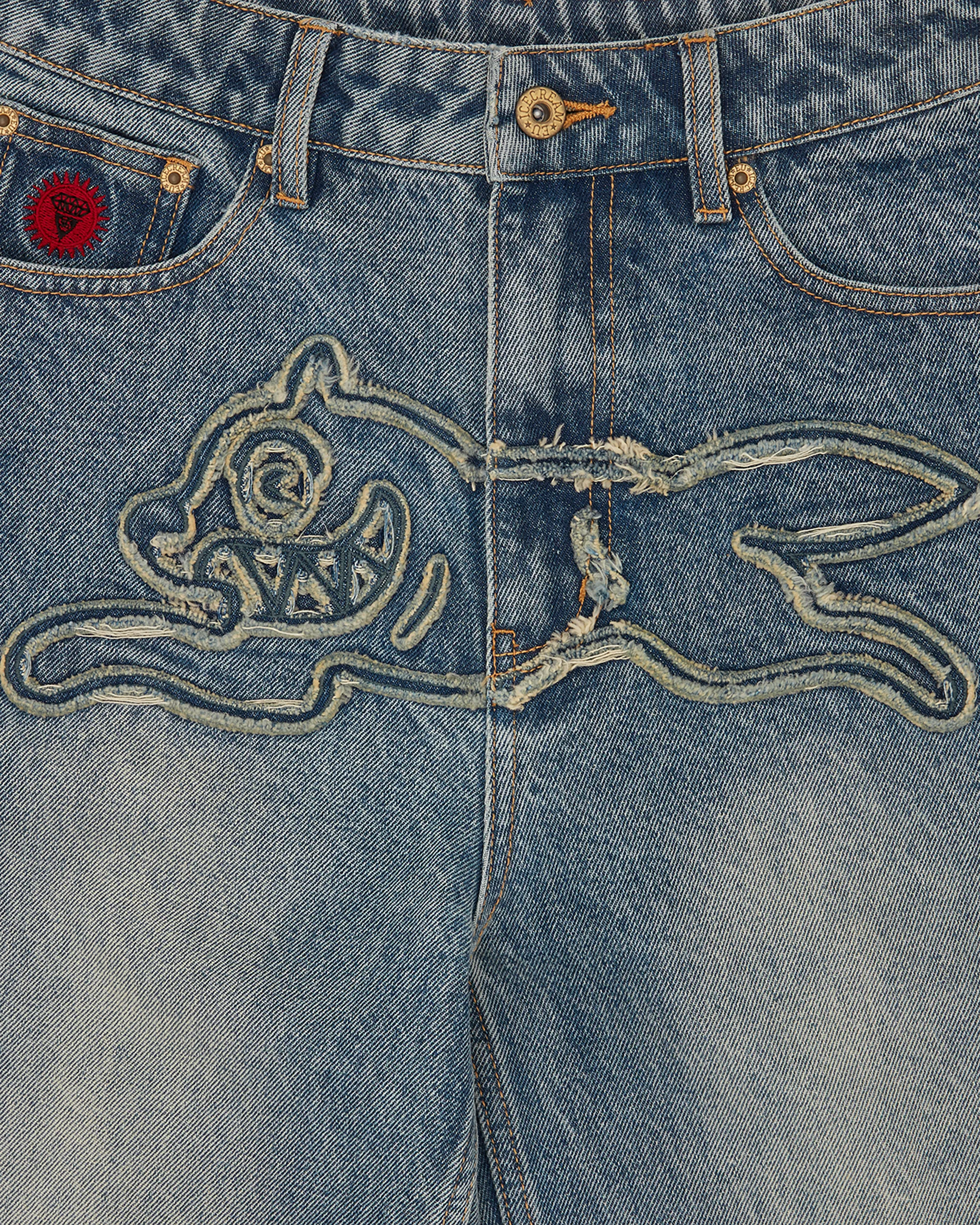 Womens Distressed Running Dog Denim Pants sold by Billionaire Boys Club product image thumbnail 3