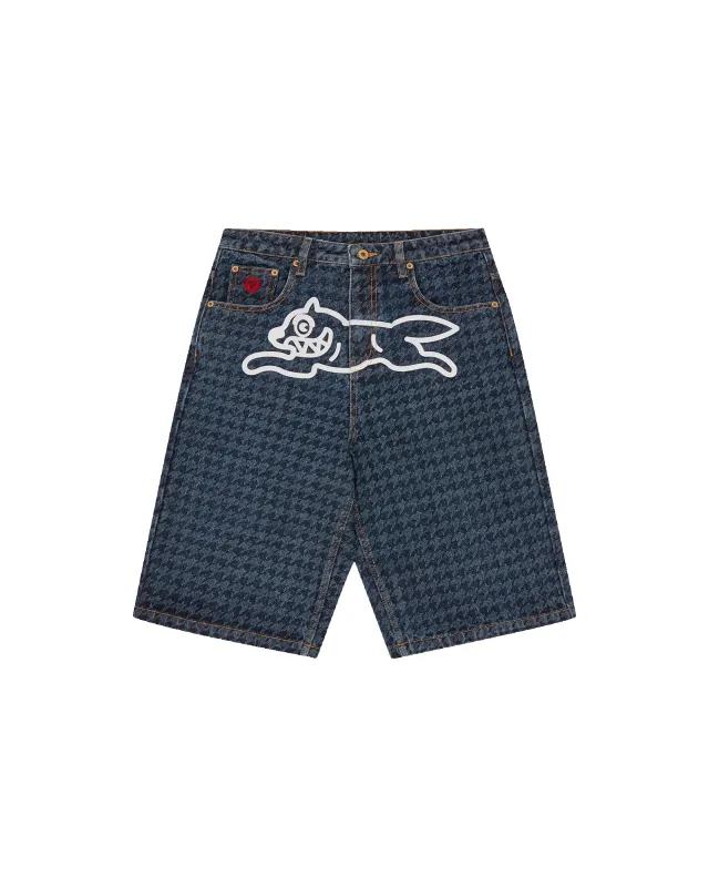 Womens Houndstooth Running Dog Jorts made by Billionaire Boys Club
