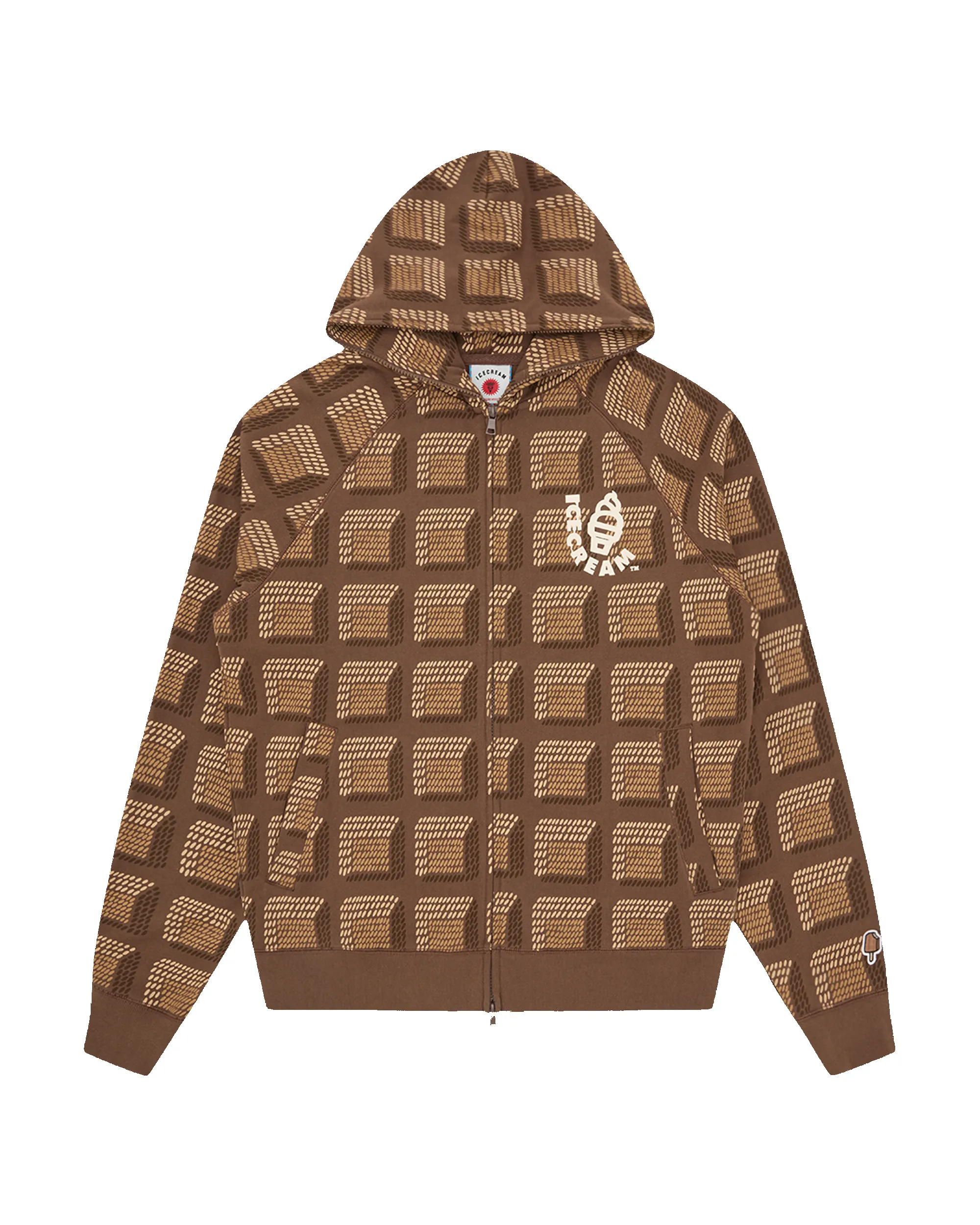 chocolate waffle zip through hood sold by Billionaire Boys Club